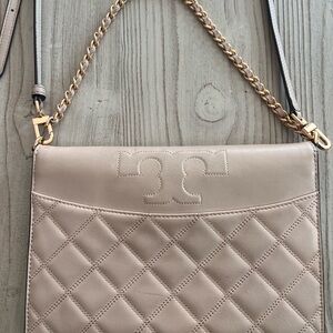 Tory Burch Savannah clutch Quilted light pink purse